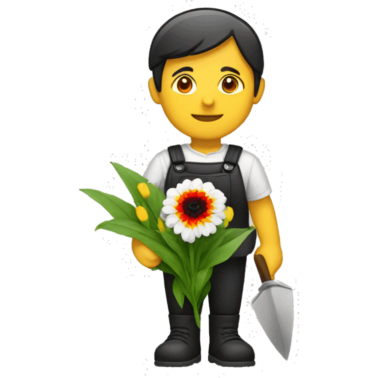 florist with flower of germany flag colors emoji