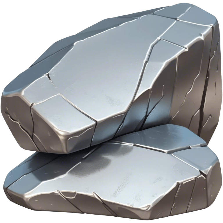 Cinematic Realistic Nickel Ore, Bright and shiny, with a rough, metallic surface reflecting light in soft, gleaming waves. The metal has a subtle luster and is both sturdy and raw in its form. Soft glowing outline, capturing the essence of durability and modern elegance in raw nickel ore. emoji