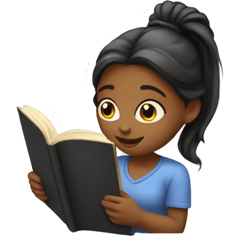 girl reading a book emoji