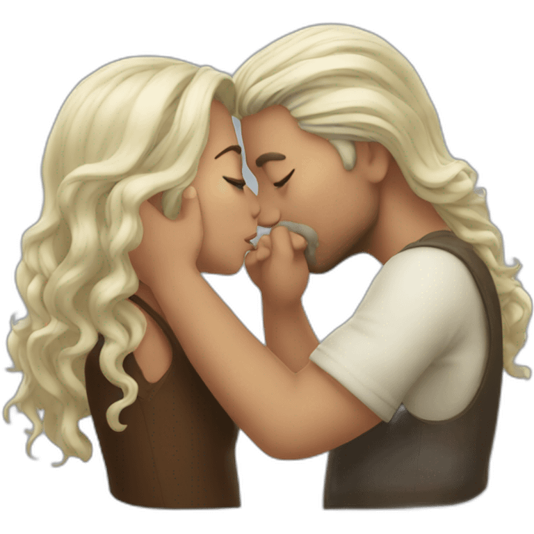 Whitch kissing emoji