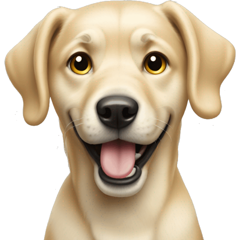 Blonde dog tapping watch  emoji