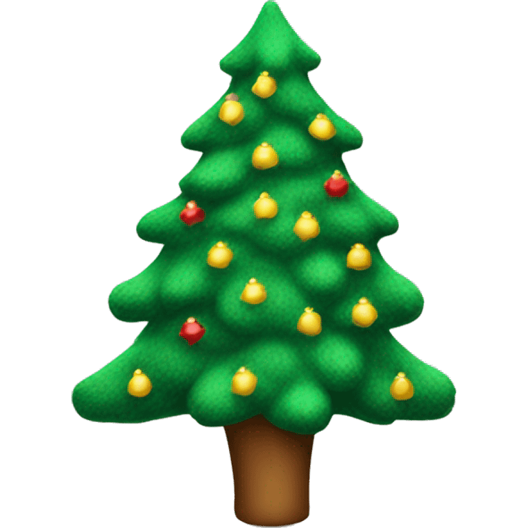 flocked Christmas tree emoji