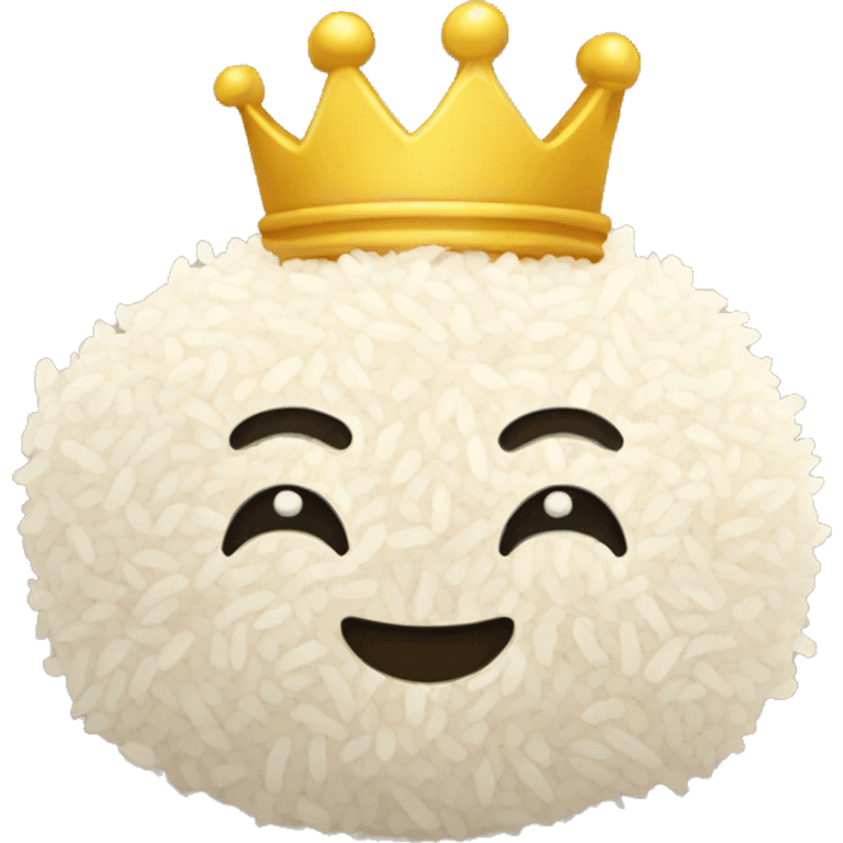 Rice with crown on top emoji