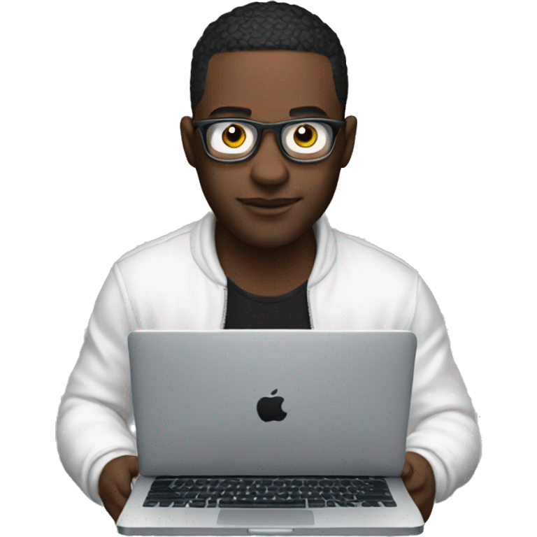 whiteMusic producer with a macbook  emoji