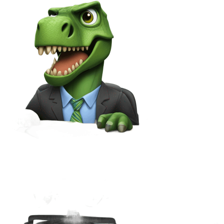 sad office dinosaur emoji