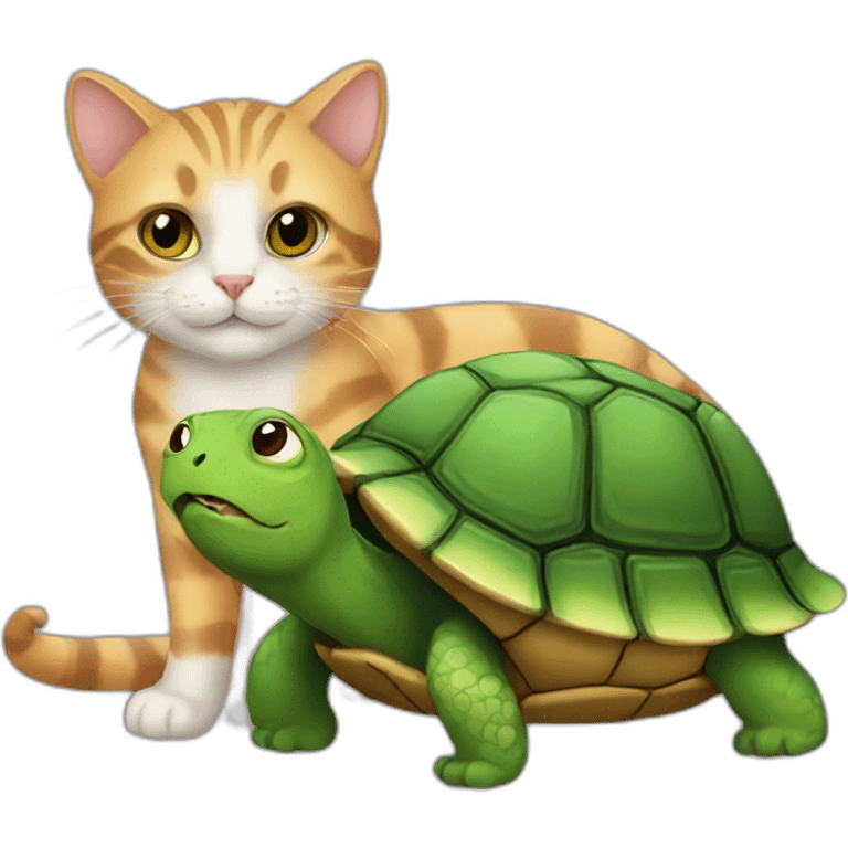 cat and turtle emoji