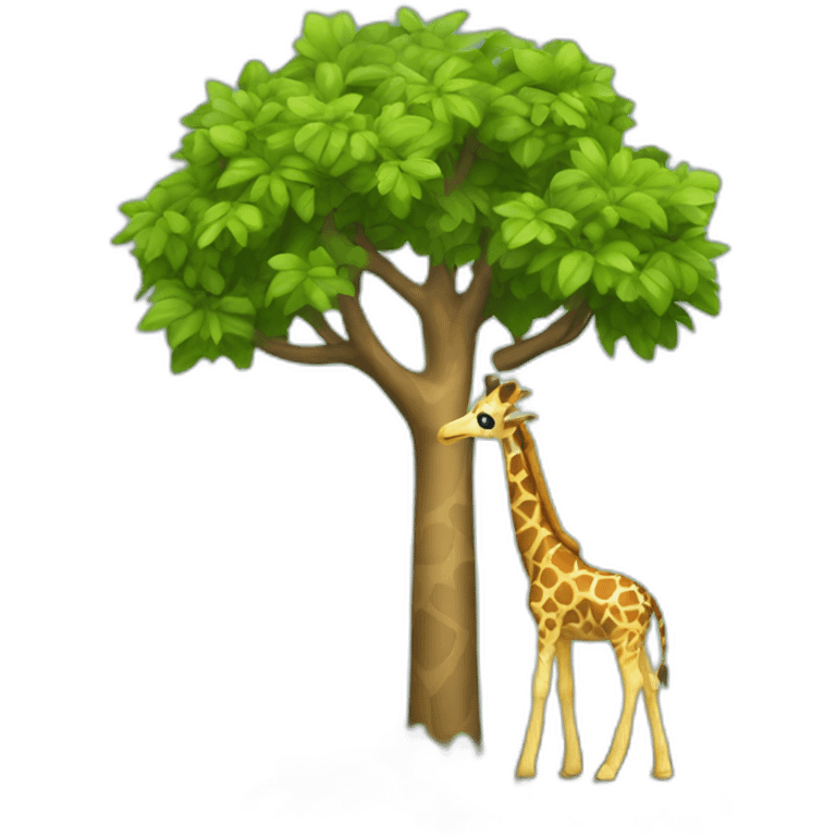 Tree giraffe emoji