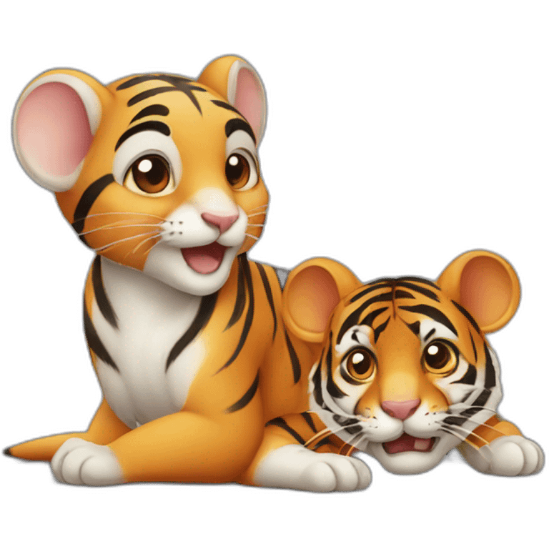 mouse with Tiger emoji