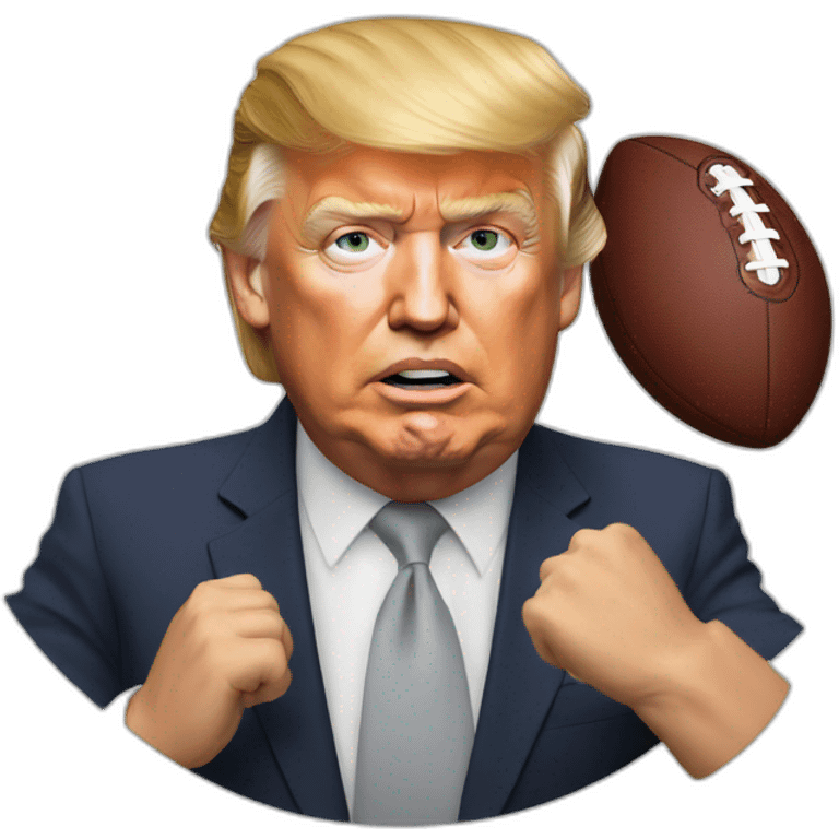 Donald trump play football emoji