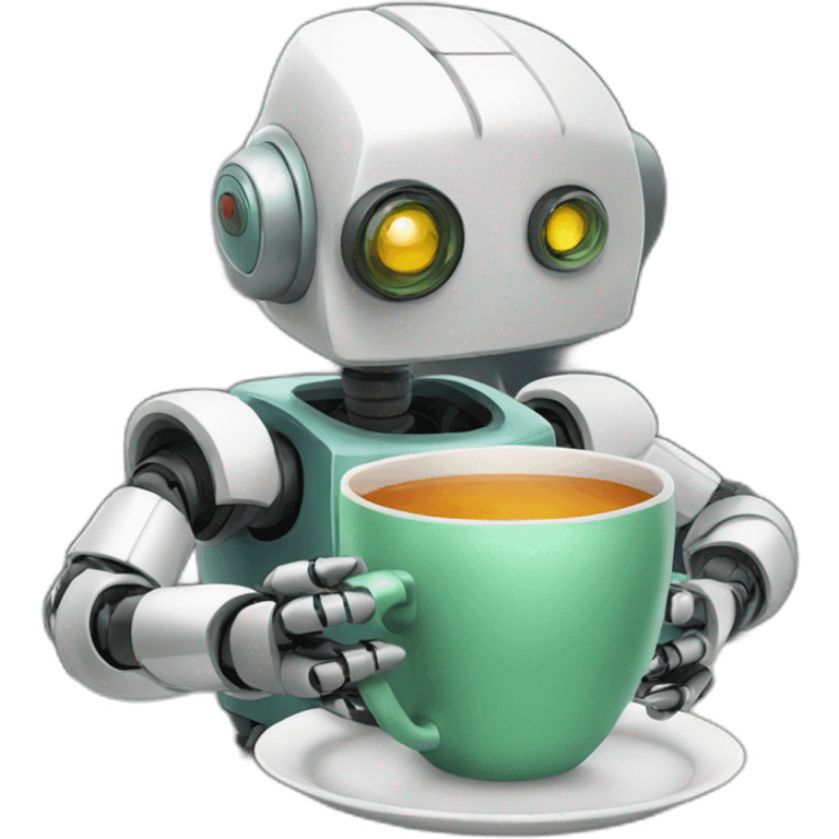 ROBOT DRINKING TEA emoji