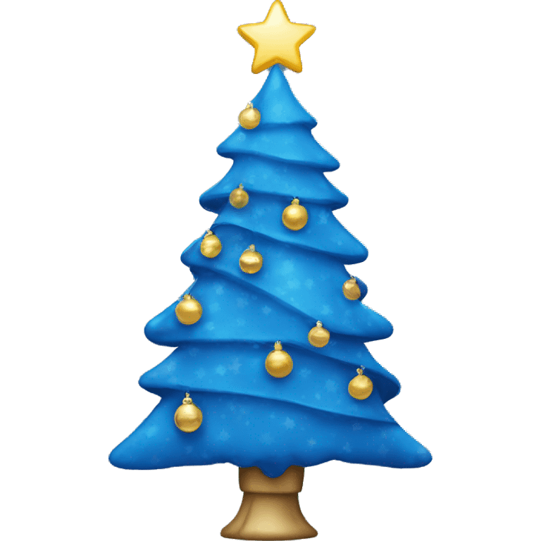 Blue christmas tree emoji