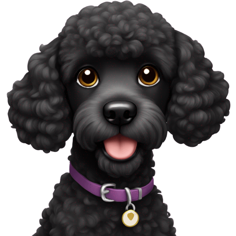 Black poodle  emoji