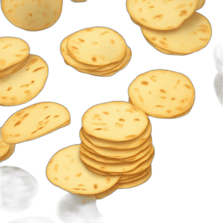 Small Stack of tortillas with some grill marks emoji