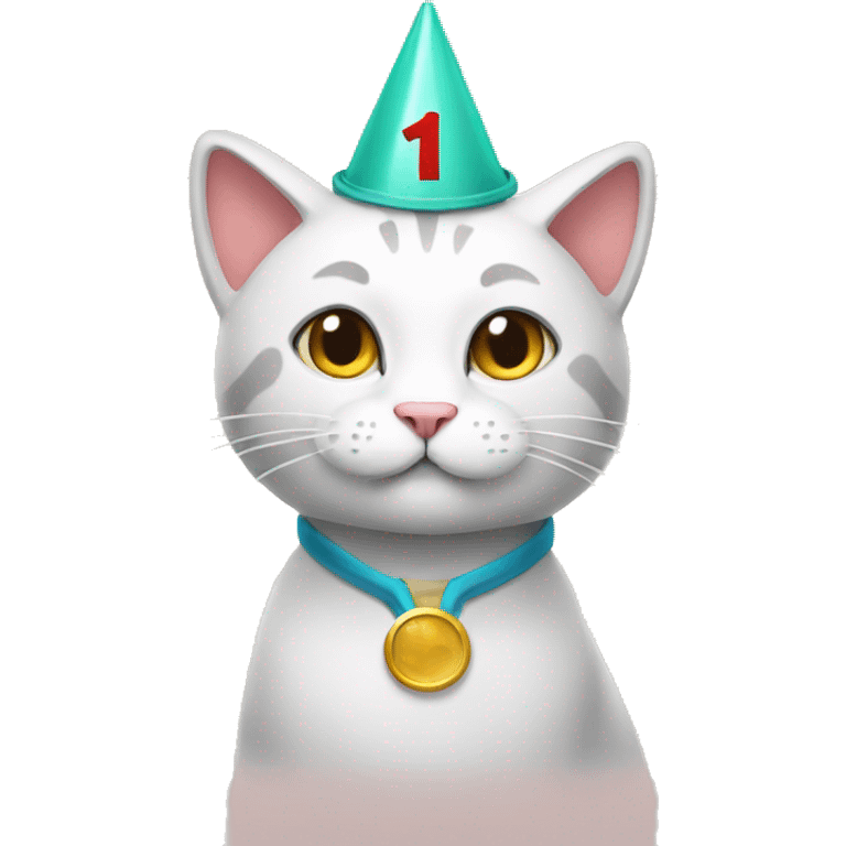 doctor cat birthday hat emoji