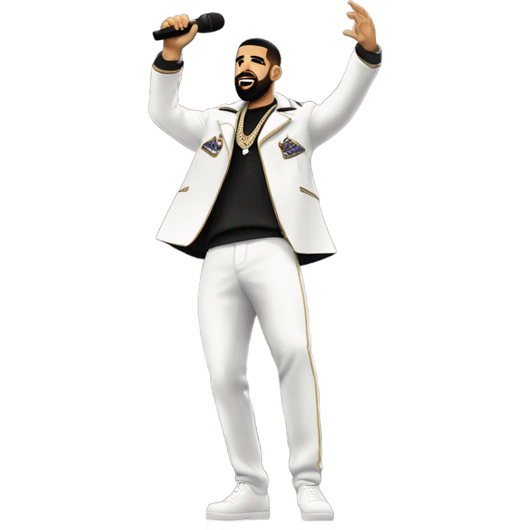 Drake playing the Super Bowl halftime show emoji