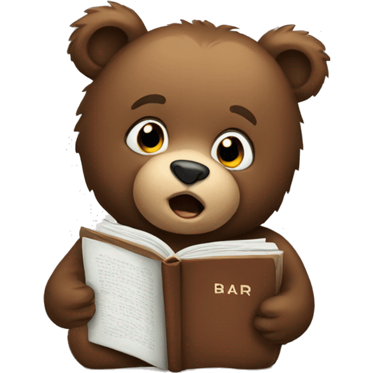 Bear with book emoji