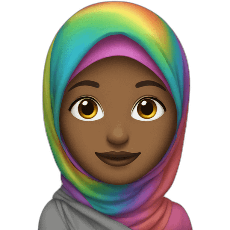 Rainbow hijab emoji