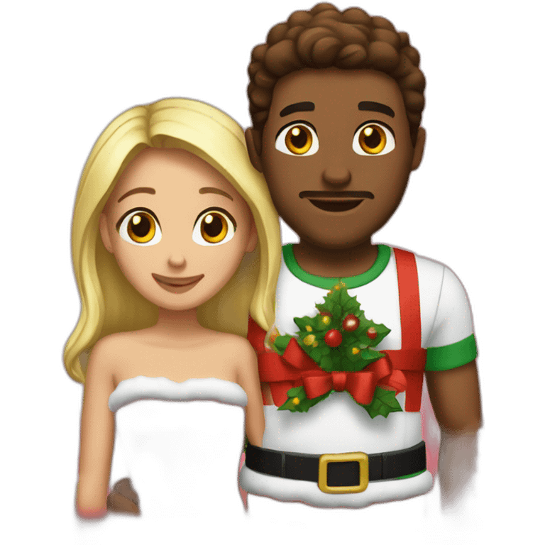 Christmas couple emoji