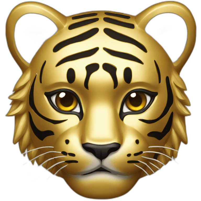 gold tiger Japanese mask emoji