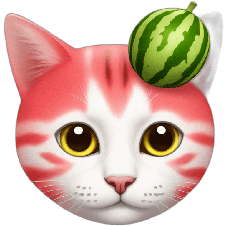 Watermelon cat emoji