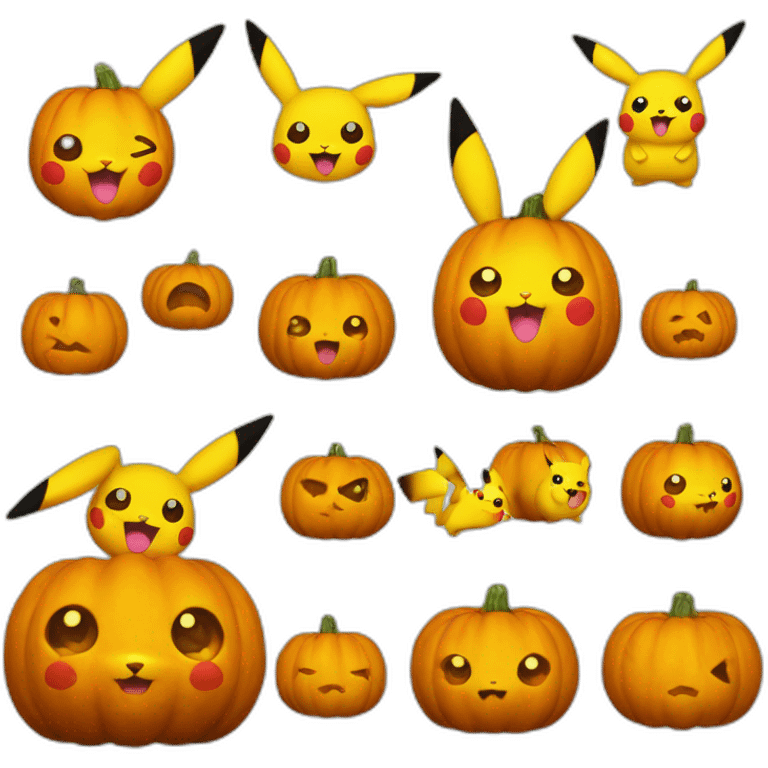 pikachu inside a pumpkin emoji