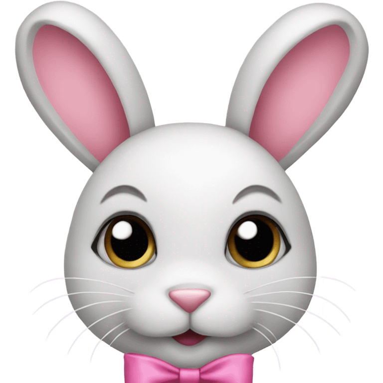 bunny with pink bows  emoji