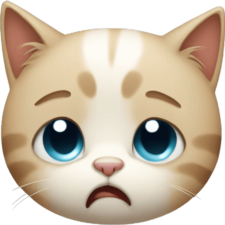 sad cat crying emoji