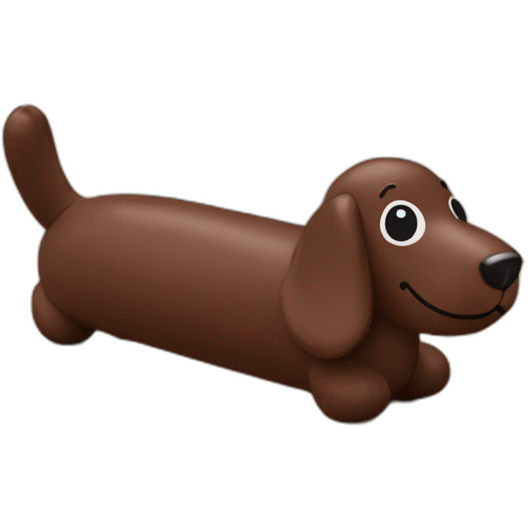 Chocolate sausage dog toy emoji