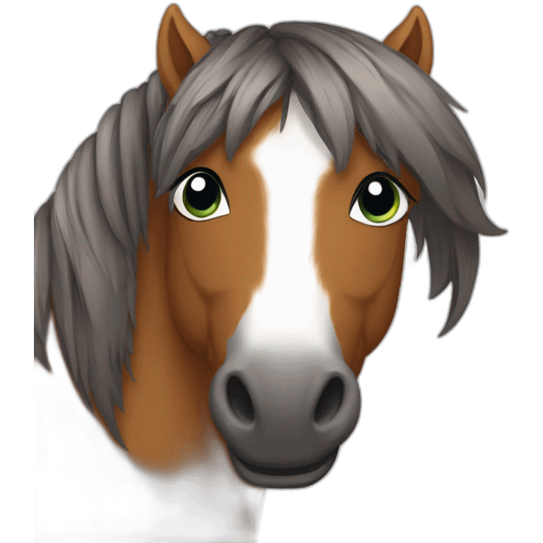 poney brun emoji