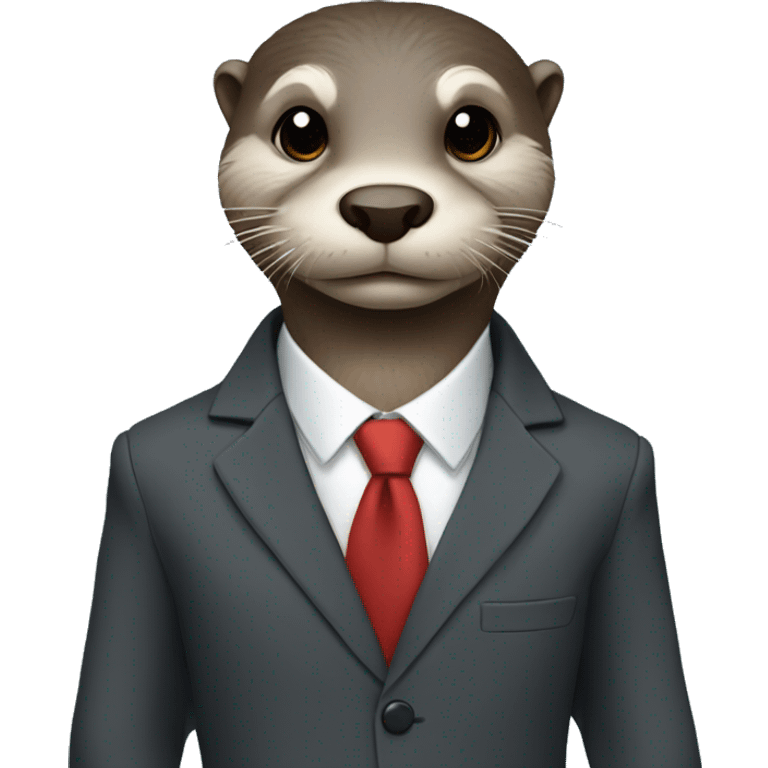 Otter in business suit emoji