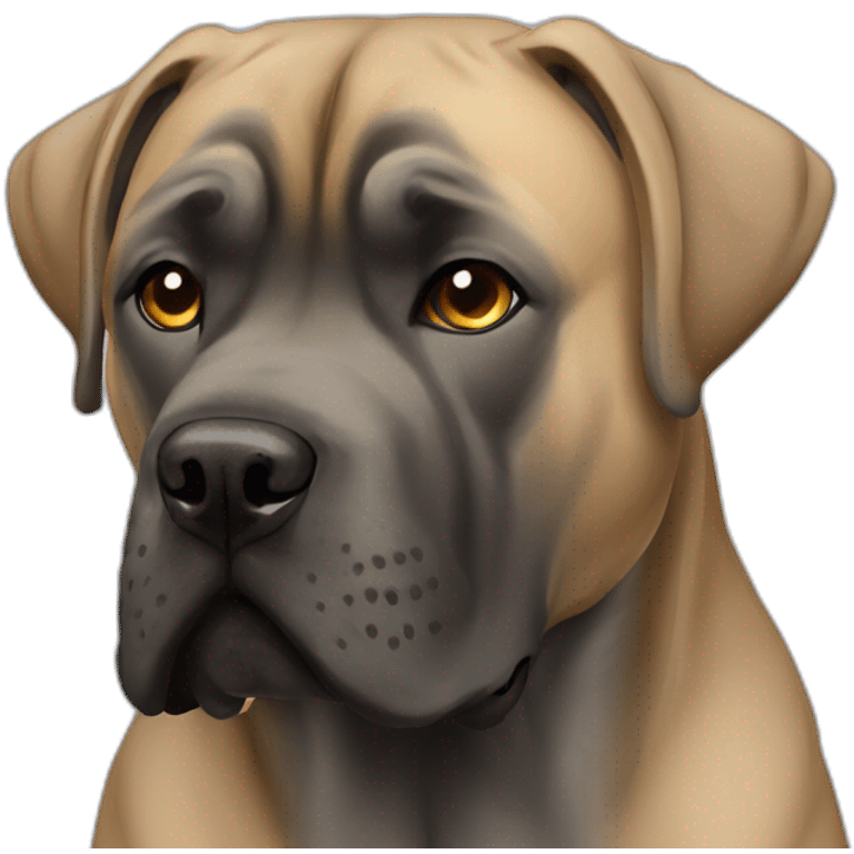 dog Cane Corso color fawn full body emoji