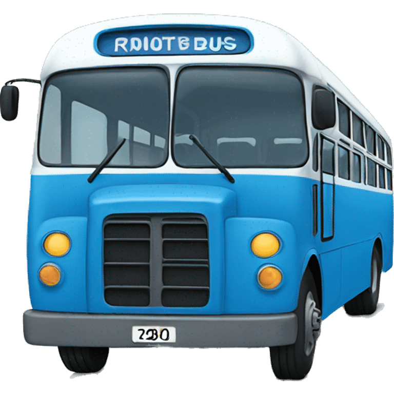 blue bus emoji