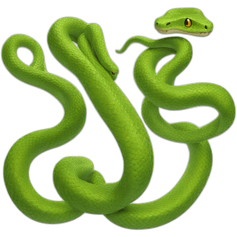 double headed snake detailed full body emoji