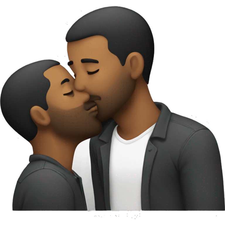 Men kissing emoji