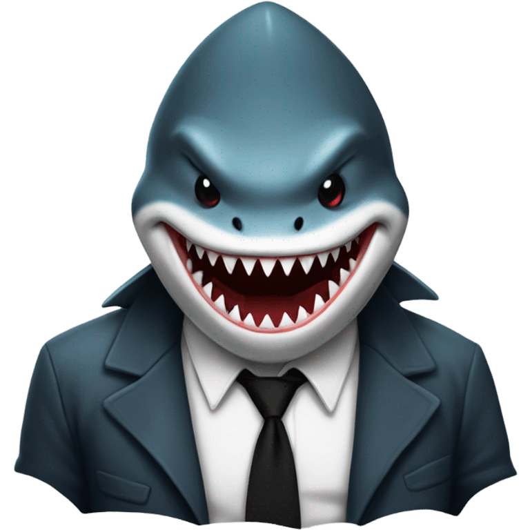 Gangster shark emoji