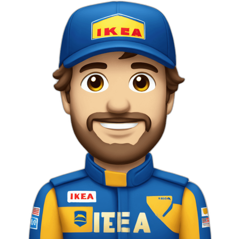 Fernando Alonso con uniforme de la tienda IKEA emoji