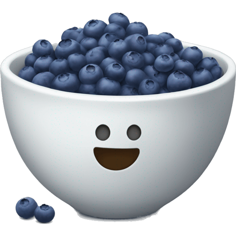 A bowl with blueberries  emoji