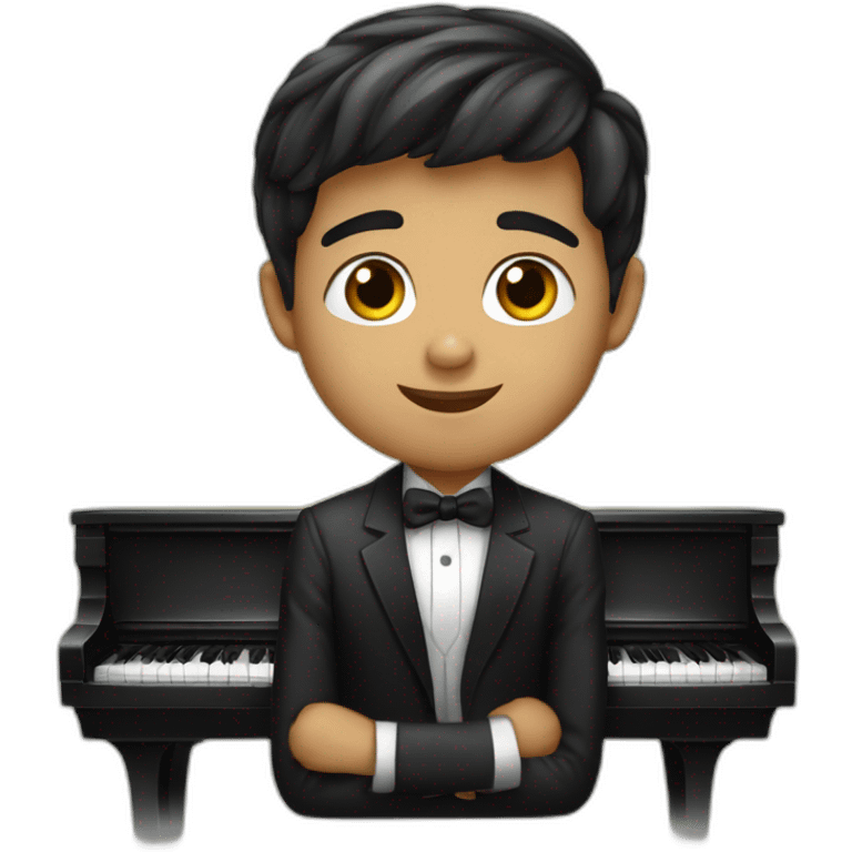 Niño rubio pianista emoji