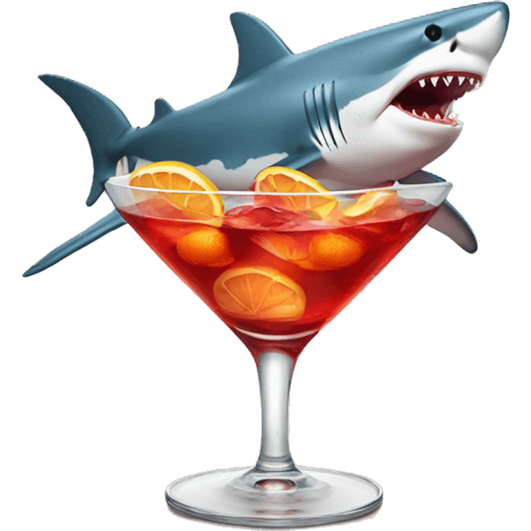 shark with negroni emoji