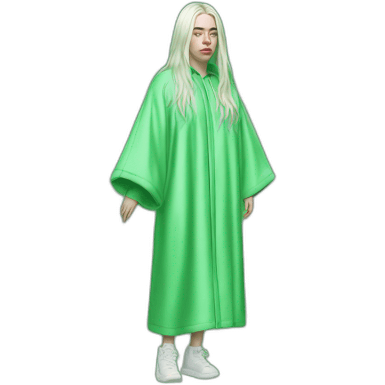 Billie Eilish robe verte emoji