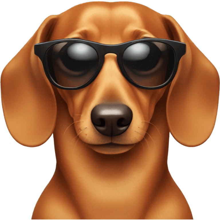 Dachshund in sunglasses  emoji