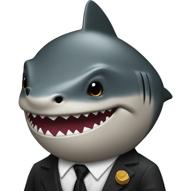 shark dressed up as the godfather emoji