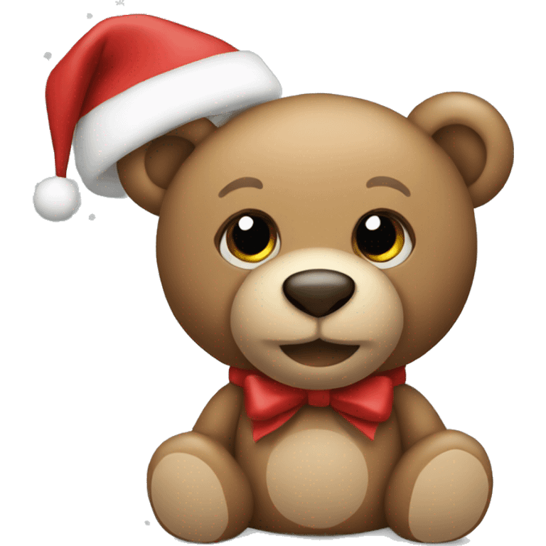 Christmas teddy bear emoji