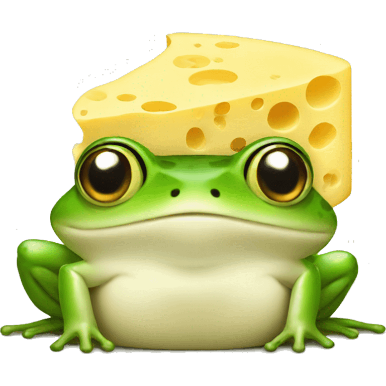 Frog with cheese on his head emoji