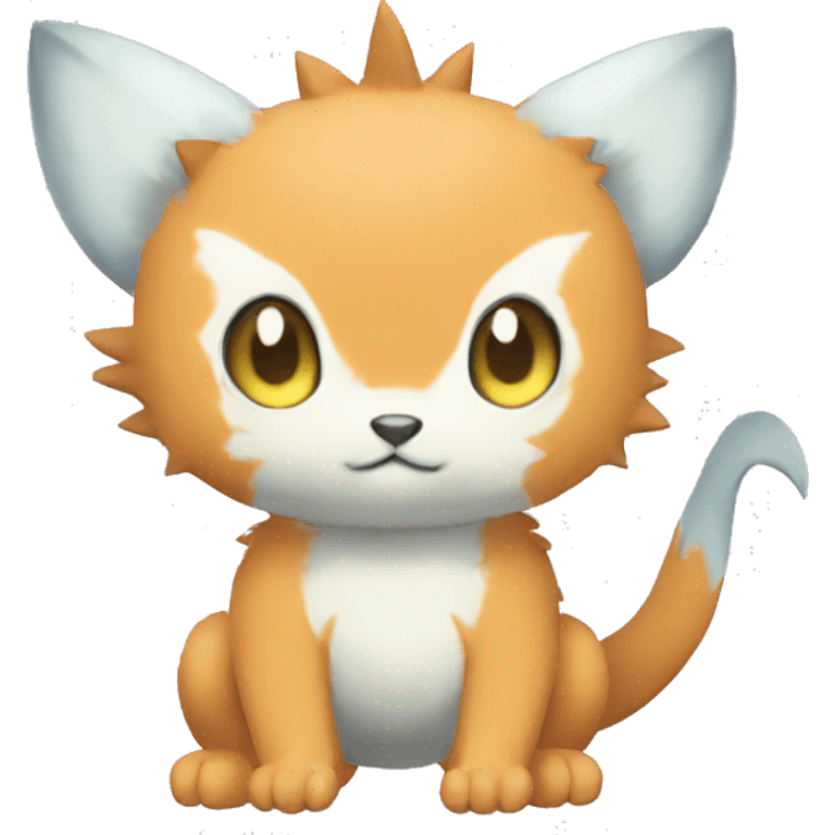 Kawaii cool Digimon-Fakemon-animal full body emoji