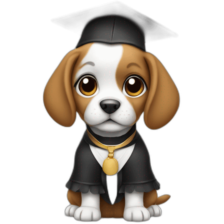 cute puppy dressed as a judge emoji