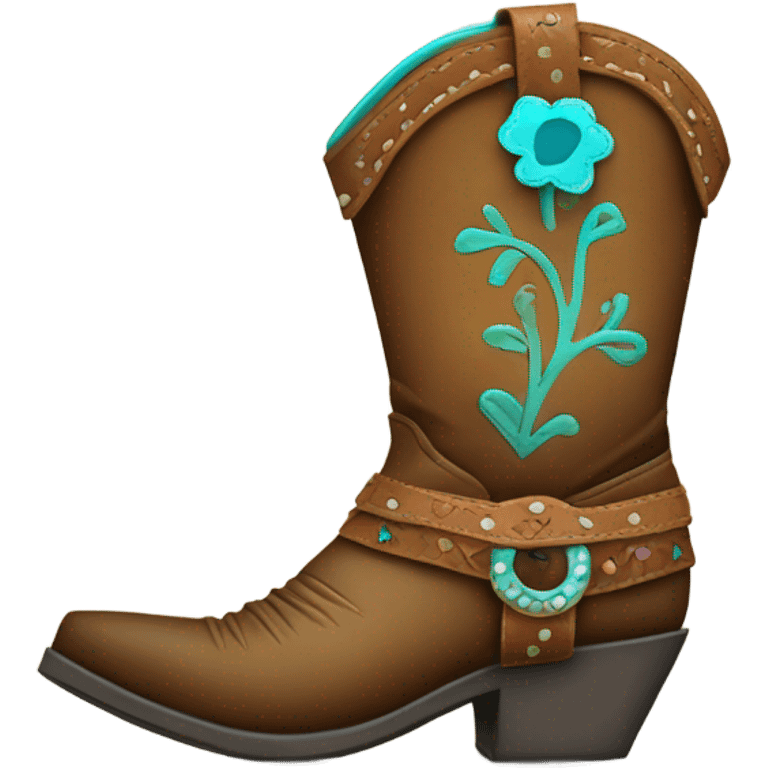 Cute cowboy boot emoji emoji