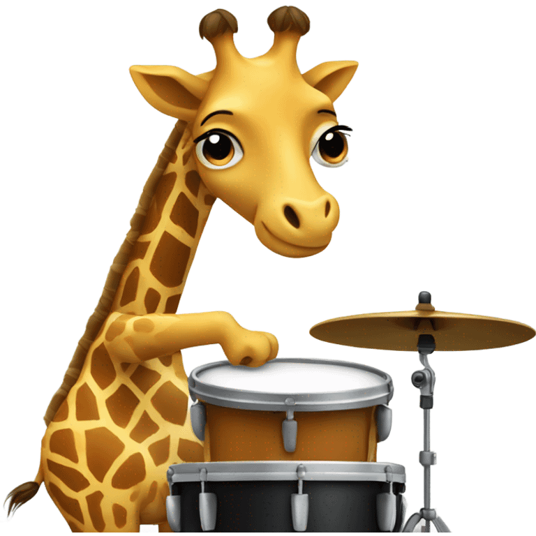 giraffe playing drums emoji