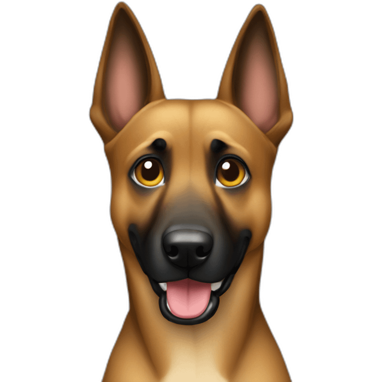 Malinois dog playing computer emoji