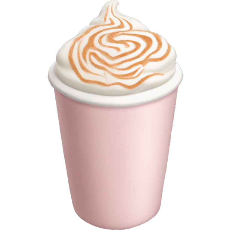 Light pink pumpkin latte emoji